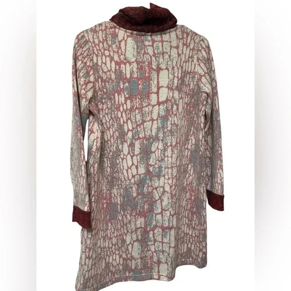 Maeve by Anthropologie Suma blue and red animal print turtleneck dress - Picture 2 of 7